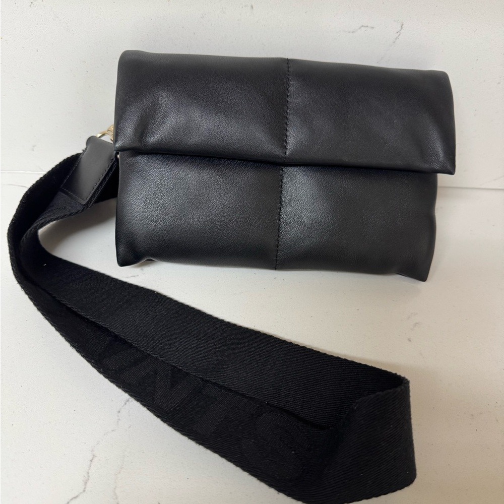 Zara Black Leather Shoulder Bag